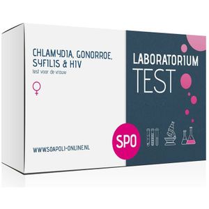 SOApoli Combitest Syfilis, HIV, Chlamydia En Gonorroe Test - Professionele Laboratorium Test Test voor vagina, keel of anus
