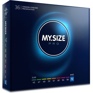 MySize PRO 72mm - Ruimere XXXXL Condooms 36 stuks