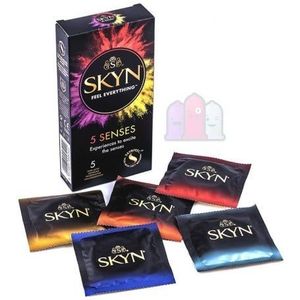 Skyn - 5 Sens - Assortiment van 5 Préservatifs - Sans Latex