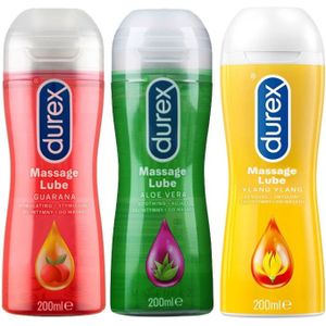 Durex Massage Lubes Trio - 3 X 200ml