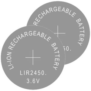123accu LIR2450 3.6V Oplaadbare Li-ion knoopcel batterij 2 stuks