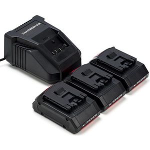 Starterset: 3x Bosch ProCORE 18V accu's + lader (18 V, 4.0 Ah, 123accu huismerk)