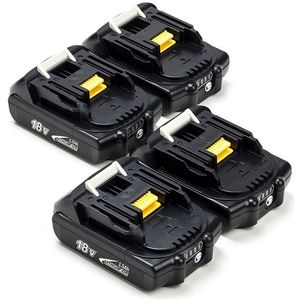 Startset: 4x Makita BL1815N / 18V LXT accu's (18 V, 1.5 Ah, 123accu huismerk)