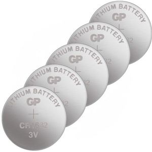 GP CR1632 3V Lithium knoopcel batterij 5 stuks