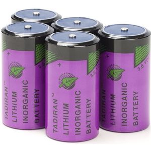 Aanbieding: 5 x Tadiran SL-2780 / SL-780 / D batterij (3.6V, 19000 mAh, Li-SOCl2)