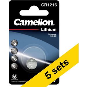 Camelion CR1216 / DL1216 / 1216 Lithium knoopcel batterij 5 stuks
