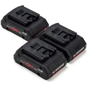 Starterset: 3x Bosch ProCORE 18V / 1600A016GB accu's (18 V, 4.0 Ah, origineel)