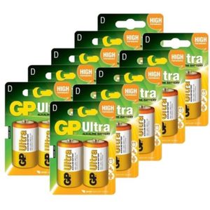GP Ultra LR20 / D Alkaline Batterij 20 stuks