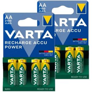 Varta Oplaadbare AA / HR6 Ni-Mh Batterijen (8 stuks, 2100 mAh)