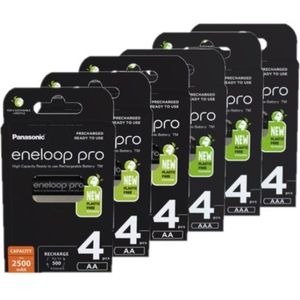 Panasonic Eneloop Pro Oplaadbare AA / HR6 + AAA / HR03 Ni-Mh Batterijen (24 stuks)