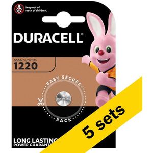 Duracell CR1220 / DL1220 / 1220 Lithium knoopcel batterij 5 stuks