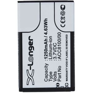 Philips ACC8100 / ACC8100/00 / 8403 810 00011 accu (1250 mAh, 123accu huismerk)