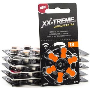 XX-TREME Longlife Extra 13 / PR48 / Oranje gehoorapparaat batterij 60 stuks (123accu huismerk)
