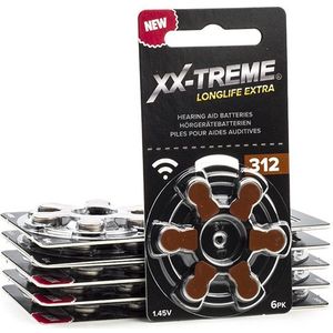 XX-TREME Longlife Extra 312 / PR41 / Bruin gehoorapparaat batterij 60 stuks (123accu huismerk)