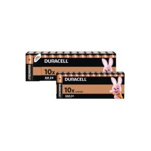 Combi deal: Duracell AA + AAA alkaline batterijen (2x 24 stuks)