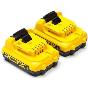 Starterset: 2x DeWalt DCB127-XJ / 12V XR accu's (12 V, 2.0 Ah, origineel)