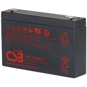 CSB HRL634W VRLA AGM Loodaccu (6V, 8.4 Ah, T2 terminal)