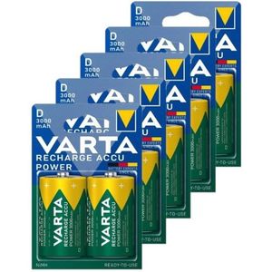 Varta Oplaadbare D / HR20 Ni-Mh Batterijen (10 stuks, 3000 mAh)