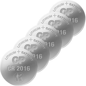 GP CR2016 3V Lithium knoopcel batterij 5 stuks