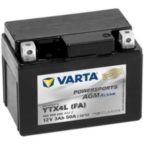 Varta AGM Active 503909005 / YTX4L-BS / 50314 accu (12V, 3Ah, 50A)