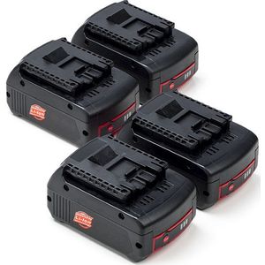 Startset: 4x Bosch GBA 18V / 1600A002U5 accu's (18 V, 5.0 Ah, 123accu huismerk)