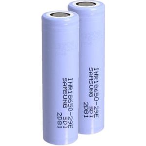 Samsung INR18650-29E Li-ion batterij (2 stuks, 3.7 V, 2900 mAh, 8.25A)