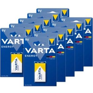 Varta Energy 9V / 6LR61 / E-Block Alkaline Batterij 10 stuks