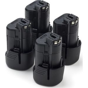 Starterset: 4x Bosch GBA 12V accu's (10.8V-12V, 1.5 Ah, 123accu huismerk)