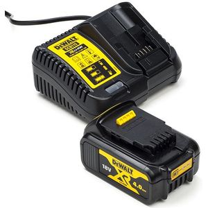 Startset: DeWalt DCB182 XR Li-ion accu + lader (18 V, 4.0 Ah, origineel)