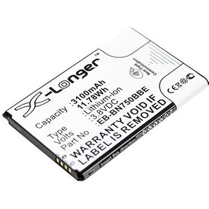 Samsung EB-BN750BBC / EB-BN750BBE accu (3.8 V, 3100 mAh, 123accu huismerk)