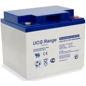 UltraCell UCG45-12 Deep Cycle Gel accu (12V, 45 Ah, T6 terminal)