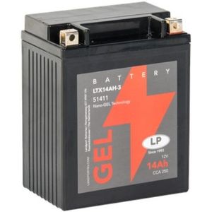 Landport Gel 51411 / YB14L-A2 / 514011014 accu (12V, 14Ah, 250A)
