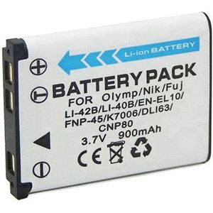 Olympus LI-42B / LI-40B accu (3.7 V, 900 mAh, 123accu huismerk)