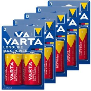 Varta Longlife Max Power LR20 / D Alkaline Batterij 10 stuks