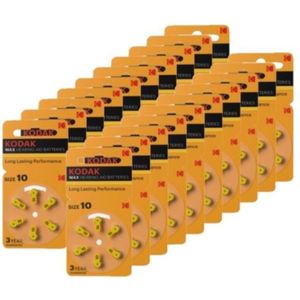 Kodak Max 10 / PR70 / Geel gehoorapparaat batterij 120 stuks