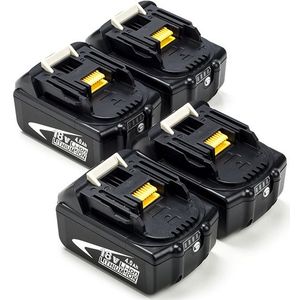 Startset: 4x Makita BL1840B / 18V LXT accu's (18 V, 4.0 Ah, 123accu huismerk)