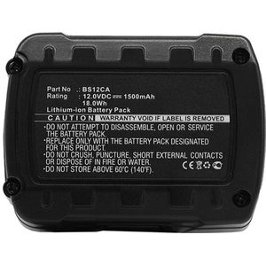 AEG BS12CA accu (12 V, 1500 mAh, Li-ion, 123accu huismerk)
