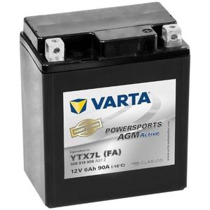 Varta AGM Active 506919009 / YTX7L-4 / 50614 accu (12V, 6Ah, 90A)