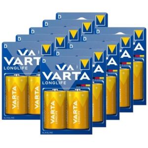 Varta Longlife LR20 / D Alkaline Batterij 20 stuks