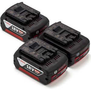 Starterset: 3x Bosch GBA 18V / 1600A004ZN accu's (18 V, 6.0 Ah, origineel)