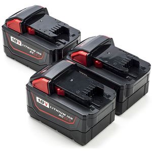 3-Pack Milwaukee M18 HB12 / 4933464261 accu's (18 V, 12 Ah, 123accu huismerk)