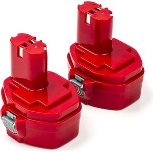 Startset: 2x Makita PA14 / 1422 / 1433 / 1434 / 1435 accu's (14.4 V, 2.0 Ah, 123accu huismerk)