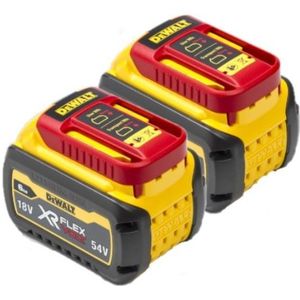 Starterset: 2x DeWalt DCB546-XJ / XR FlexVolt accu's (18V / 54V, 6.0Ah, origineel)