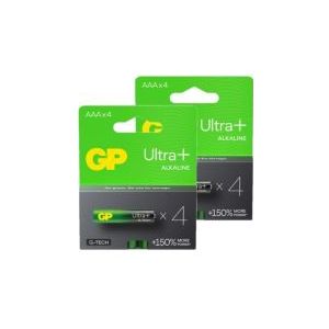 GP Ultra+ G-Tech AAA / MN2400 / LR03 Alkaline Batterij 8 stuks