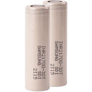 2 stuks Samsung INR21700-30T Li-ion batterijen (3.6V, 35A, 3000 mAh)