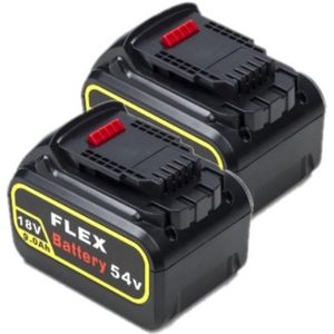 Starterset: 2x DeWalt DCB547-XJ / XR FlexVolt accu's (18V / 54V, 9.0Ah, 123accu huismerk)