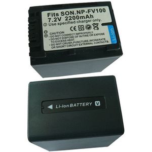 Sony NP-FV100 accu (2200 mAh, 123accu huismerk)