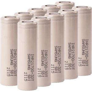 Samsung INR21700-30T Li-ion batterij (10 stuks 3.6V, 35A, 3000 mAh)