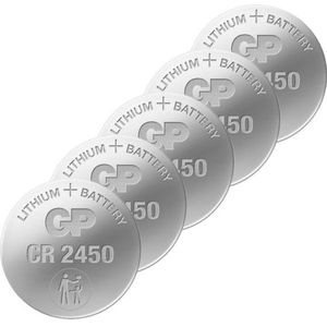 GP CR2450 Lithium Knoopcel 3 V (5 Stuks)