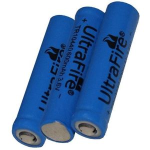 UltraFire 10440 batterij 3 stuks (3.7 V, 600 mAh)